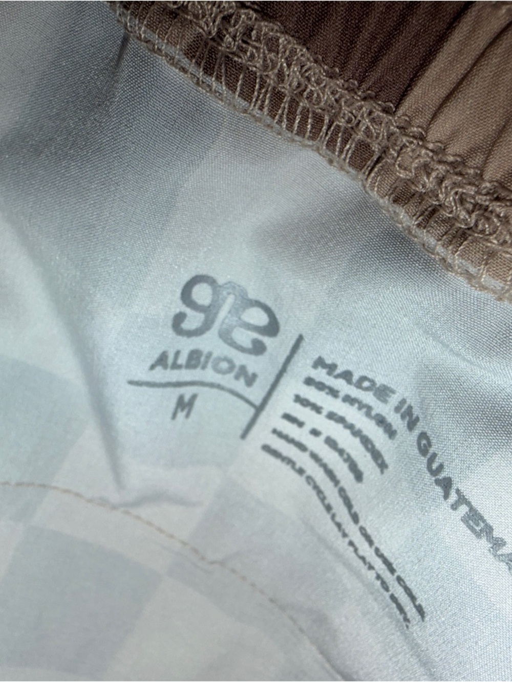 Albion Checkerboard Lounge Pants in Taupe and Cream - Picture 3 of 3